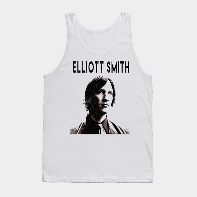 Vintage Styled Fan Art Design - Elliott Smith Tank Top by Moulezitouna